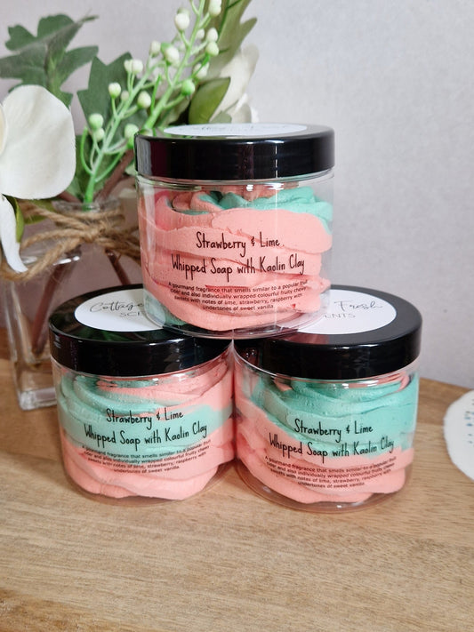 Strawberry & Lime Whipped Soap - Whipped Soap - Cottage Fresh Scents