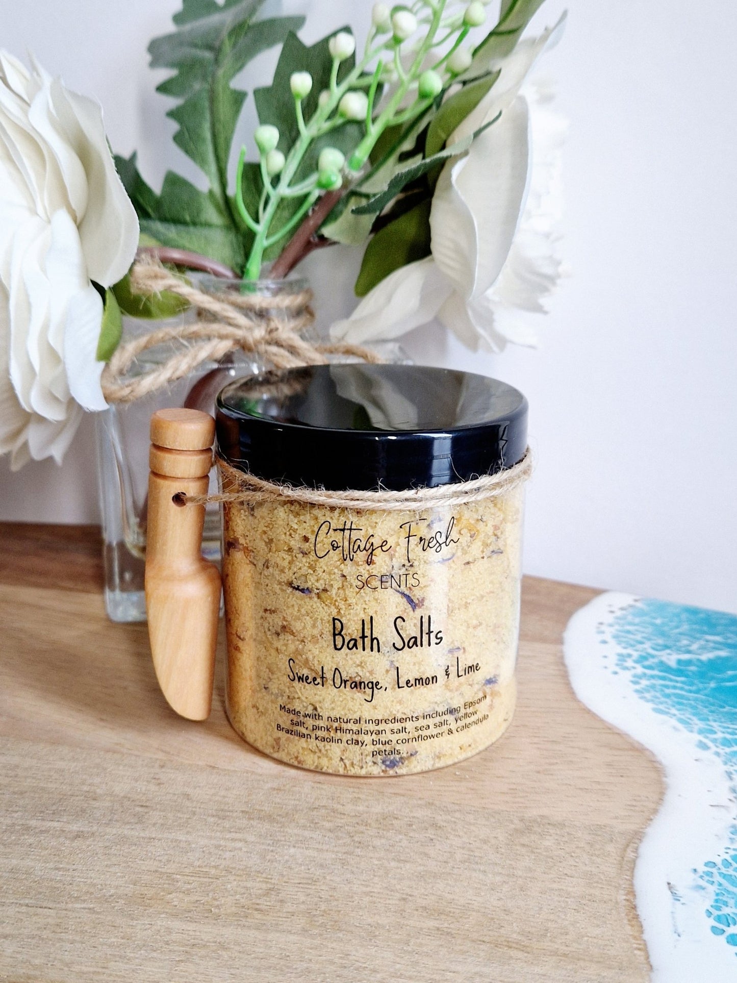 Sweet Orange, Lemon & Lime Bath Salts - Vegan Self Care Gift - Bath Salts - Cottage Fresh Scents