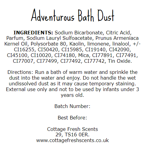 Adventurous Bath Bomb Dust - Bath Bombs - Cottage Fresh Scents