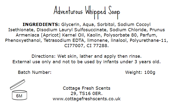 Adventurous Whipped Soap - Whipped Soap - Cottage Fresh Scents