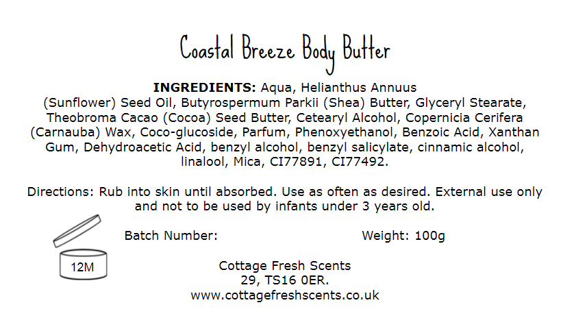 Coastal Breeze Luxury Whipped Body Butter Mousse - Body Butter - Cottage Fresh Scents