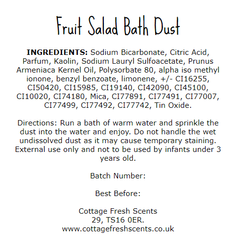 Fruit Salad Bath Bomb Dust - Bath Bombs - Cottage Fresh Scents