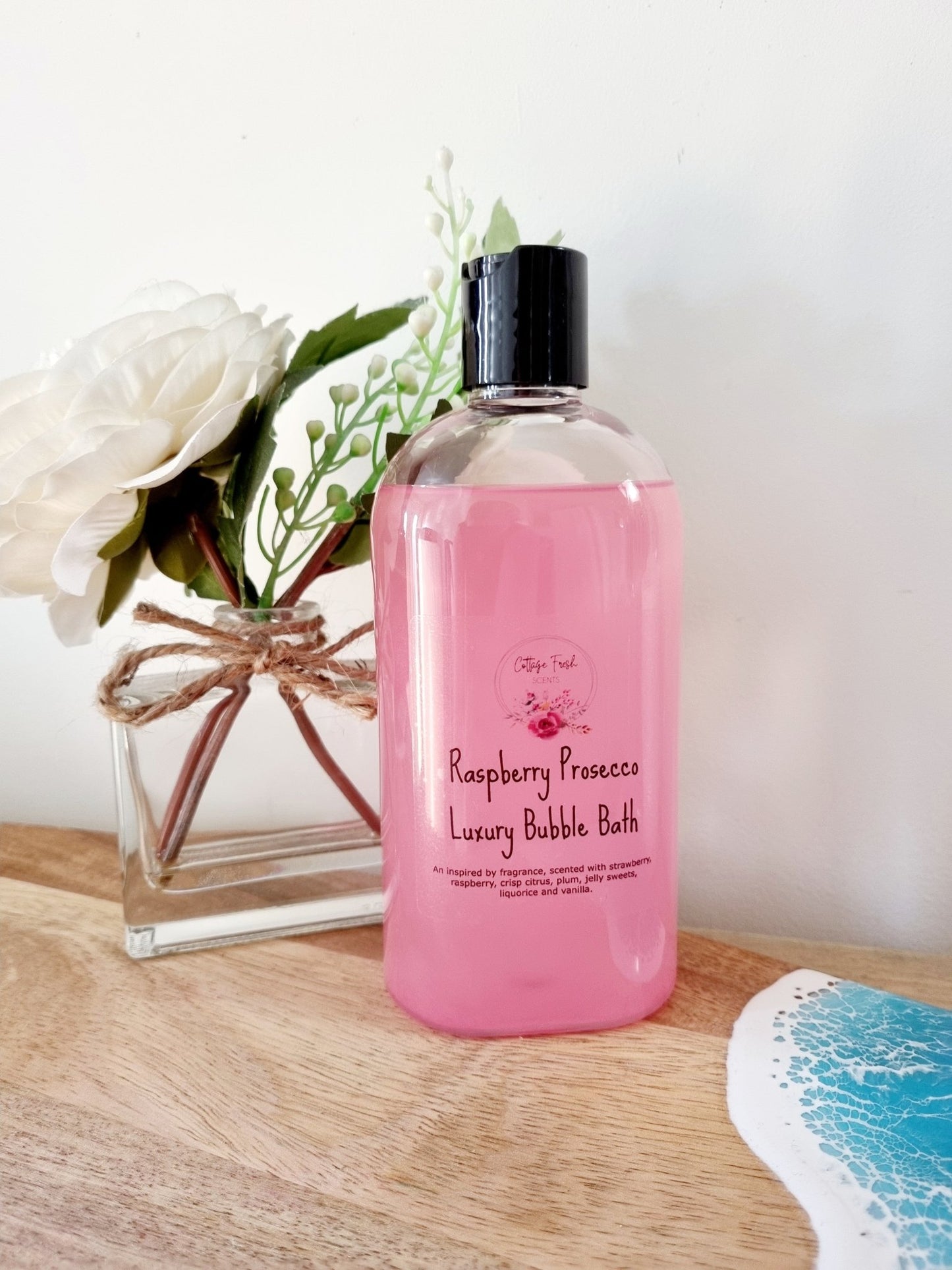 Raspberry Prosecco Luxury Bubble Bath - Bubble Bath - Cottage Fresh Scents
