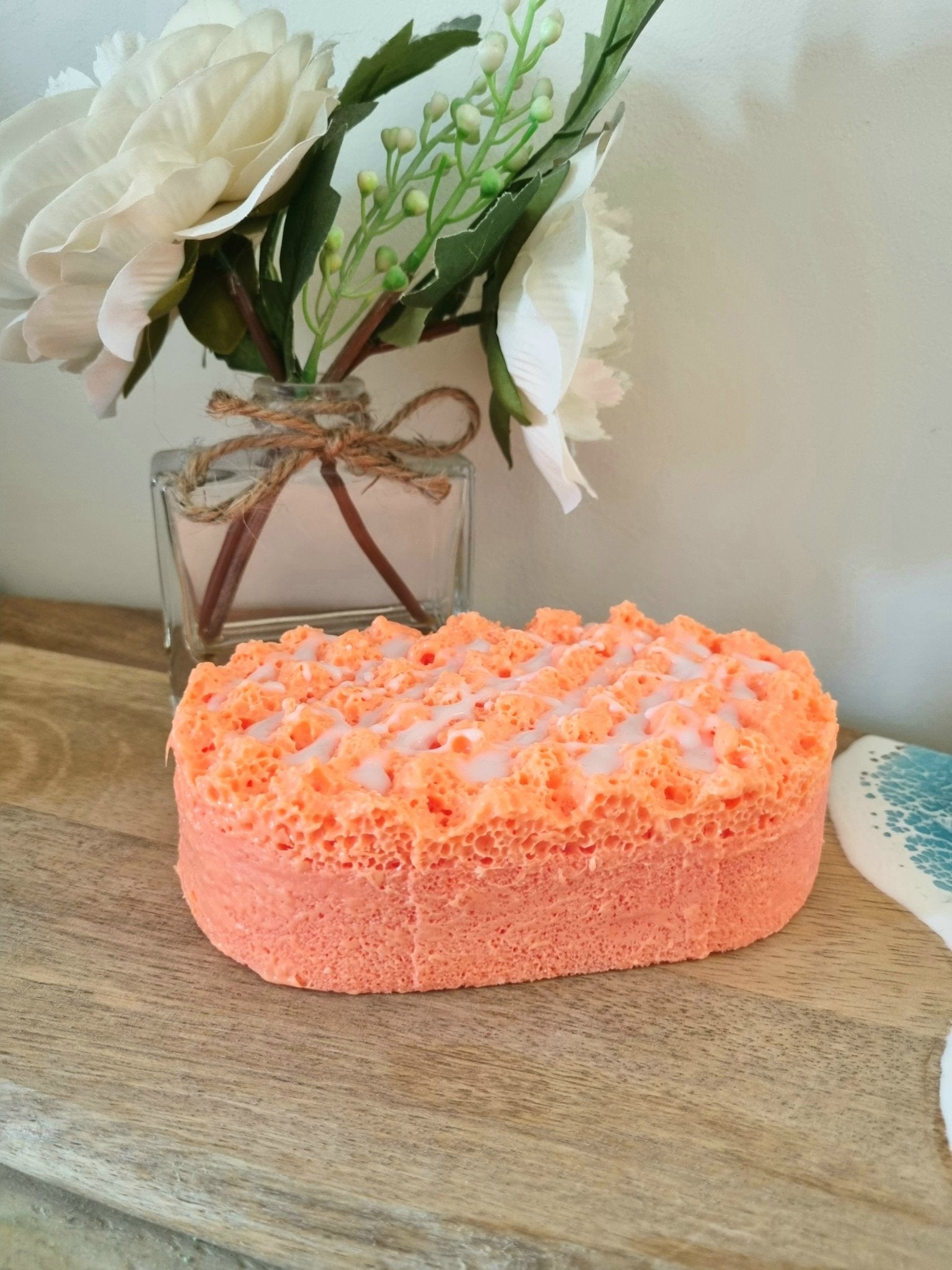 Sweet Orange Soap Infused Exfoliating Massage Sponge - Soap Sponge - Cottage Fresh Scents